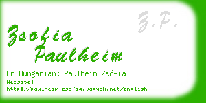 zsofia paulheim business card