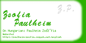 zsofia paulheim business card